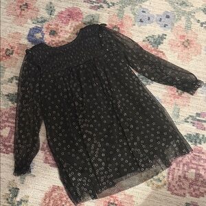 Zara Black Sheer Floral Dress